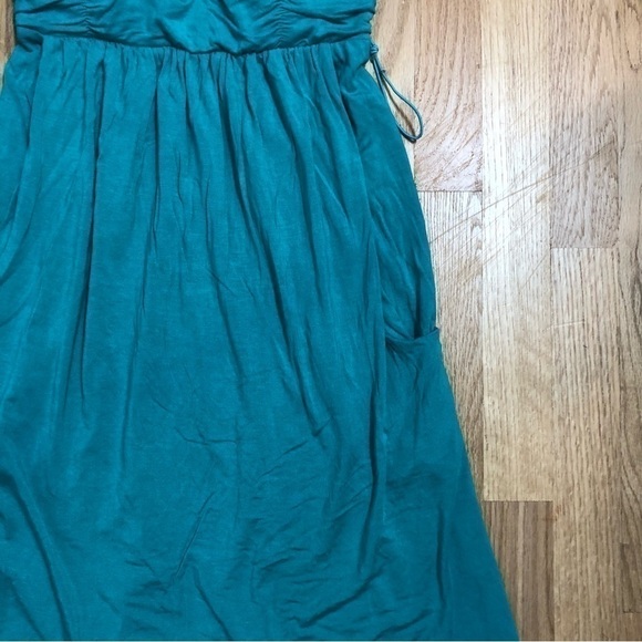 Half Moon Strapless Teal Dress Small Beach Summer Blue Women’s - Picture 3 of 6